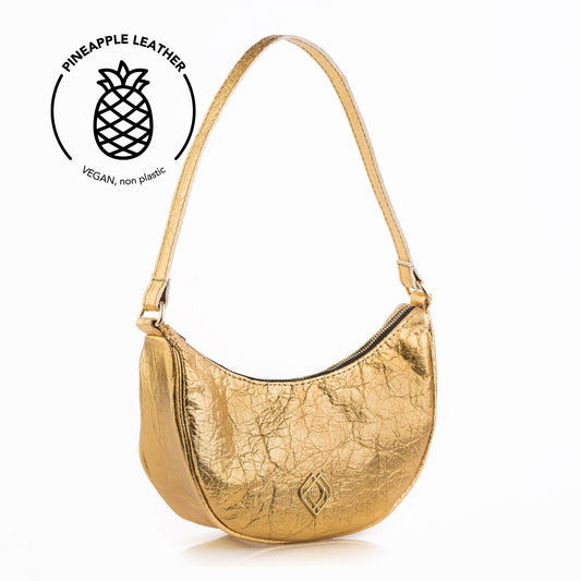 Moon Bag Plant-Based Leather, Gold