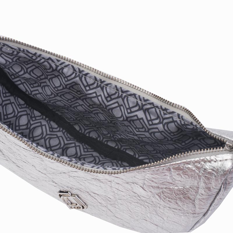 Moon Bag Plant-Based Leather, Silver