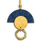Kork Halskette "Circulo" Blau-Gold